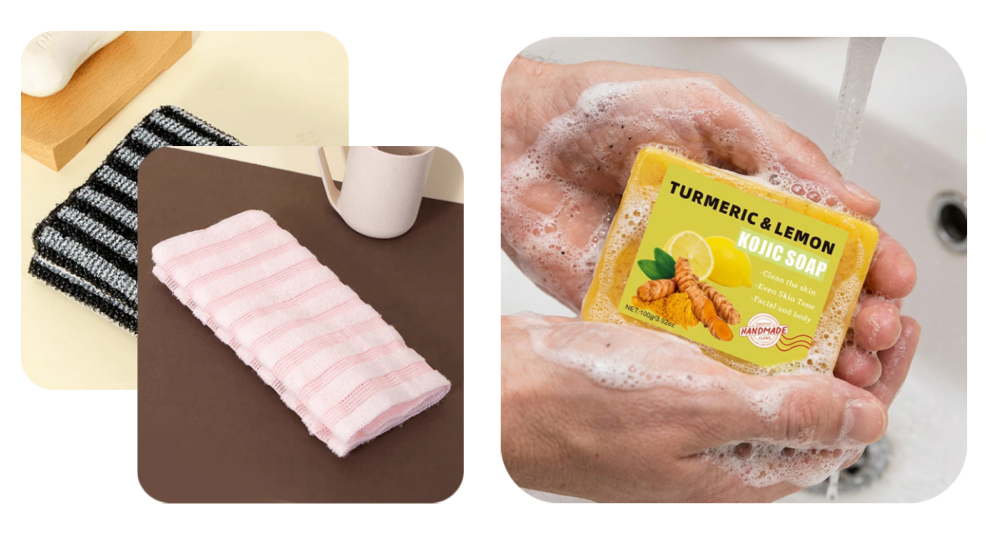 🧼💦1+1 INGYEN: Antibakteriális hámlasztó fürdőlepedő 🚿