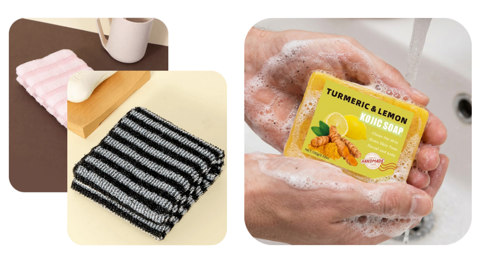 🧼💦1+1 INGYEN: Antibakteriális hámlasztó fürdőlepedő 🚿