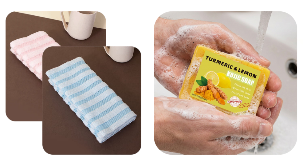 🧼💦1+1 INGYEN: Antibakteriális hámlasztó fürdőlepedő 🚿