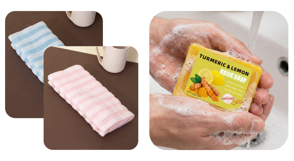 🧼💦1+1 INGYEN: Antibakteriális hámlasztó fürdőlepedő 🚿