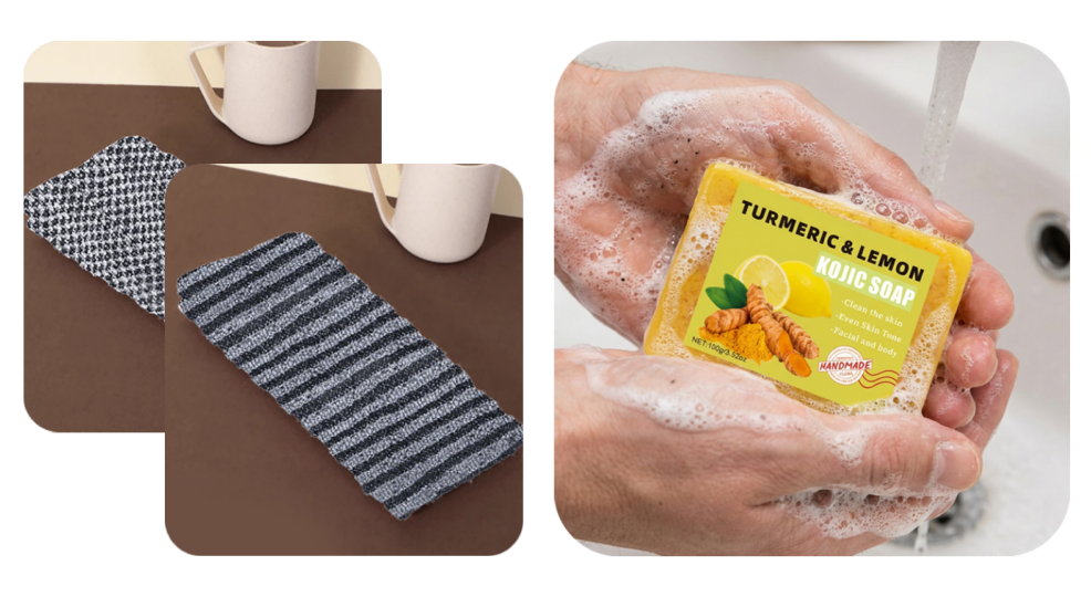 🧼💦1+1 INGYEN: Antibakteriális hámlasztó fürdőlepedő 🚿