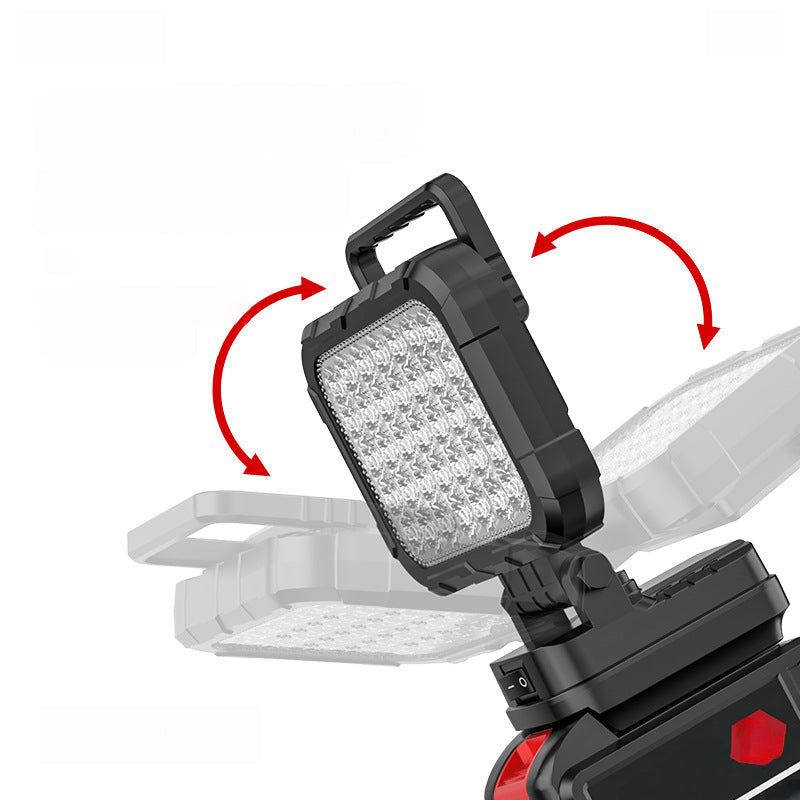 💡LED radno svjetlo koje se može rotirati za 180° - s funkcijom dvostrukog USB punjača🔋 - izdržljivo i bežično - univerzalna kompatibilnost s baterijama - za garažu, gradilište i kampiranje