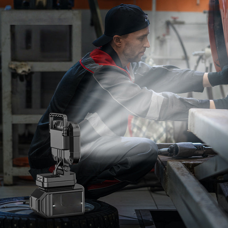 💡LED radno svjetlo koje se može rotirati za 180° - s funkcijom dvostrukog USB punjača🔋 - izdržljivo i bežično - univerzalna kompatibilnost s baterijama - za garažu, gradilište i kampiranje