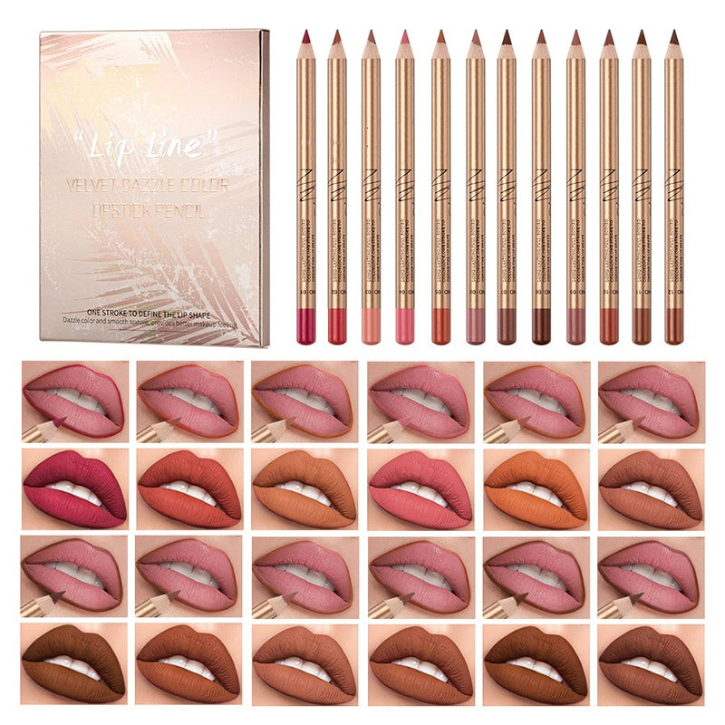 💄🎨Set olovaka za usne od 12 boja otpornih na razmazivanje
